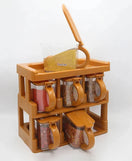 Master Chef Spice Rack With 6 Jars Set