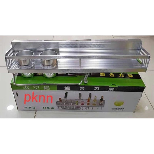 Kitchen Storage Rack Wall Mounted Aluminum Alloy