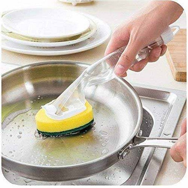 Dish Wand Brush with Handheld Liquid Dispenser