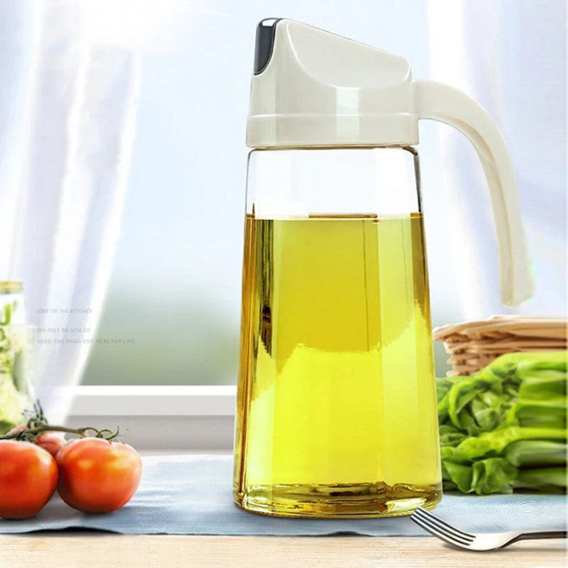 Oil Bottle Dispenser With Auto Flip Cap 630ml