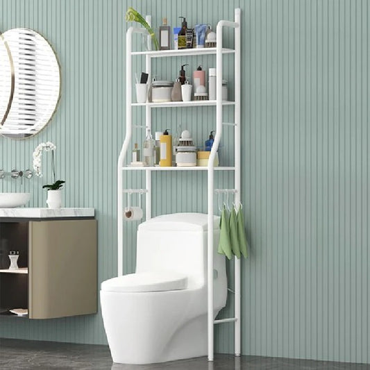 Over The Commode Iron Organizer Bathroom Shelf