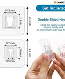 6 Pcs Double Sided Hooks Adhesive Wall Hanger