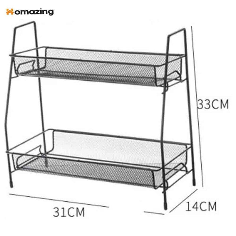 2 Layer Multi Purpose Iron Organizer Shelf