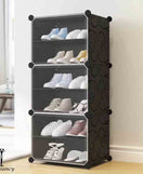 6 Layer Shoe Rack With Transparent Doors