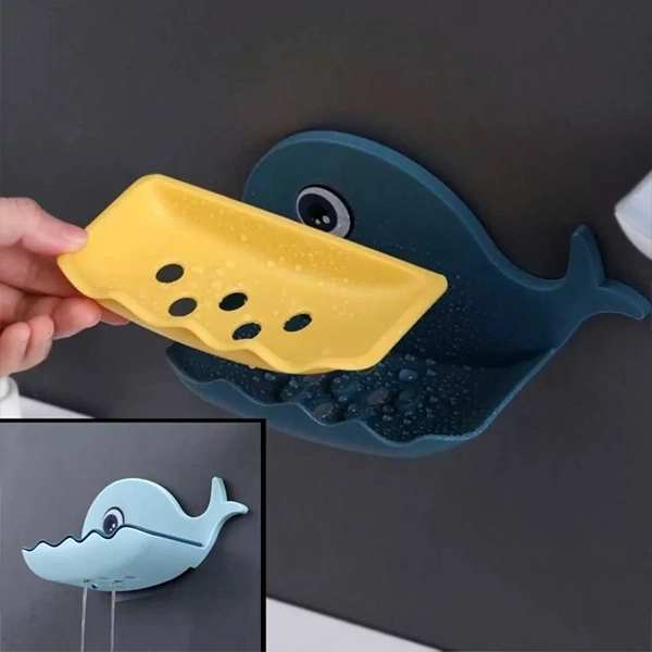 Little Whale Shapes Soap Dish Wall Mounted