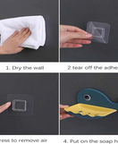 Little Whale Shapes Soap Dish Wall Mounted