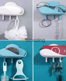 Cloud Shape Drain Soap Holder With Hook