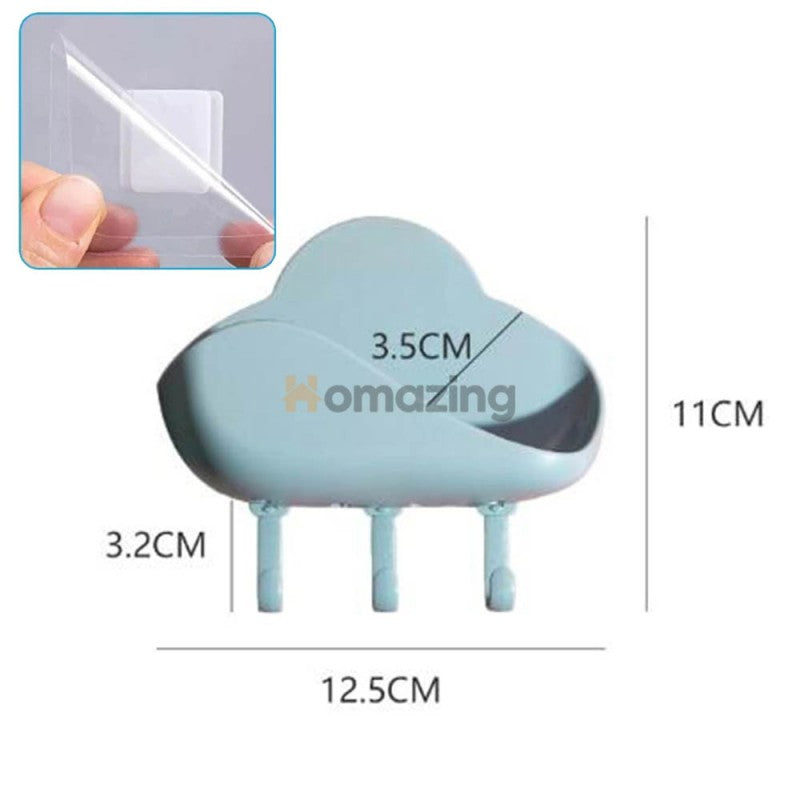 Cloud Shape Drain Soap Holder With Hook