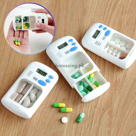 Pills Storage Case With Alarm Timer Clock