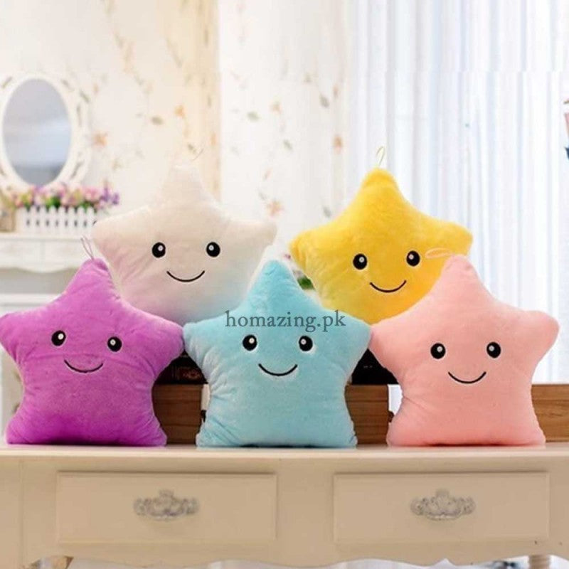 Soft Star Pillow With Glowing LED Light