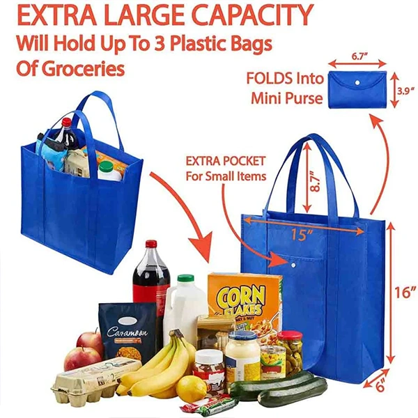 Foldable Grocery Bag With long Handle