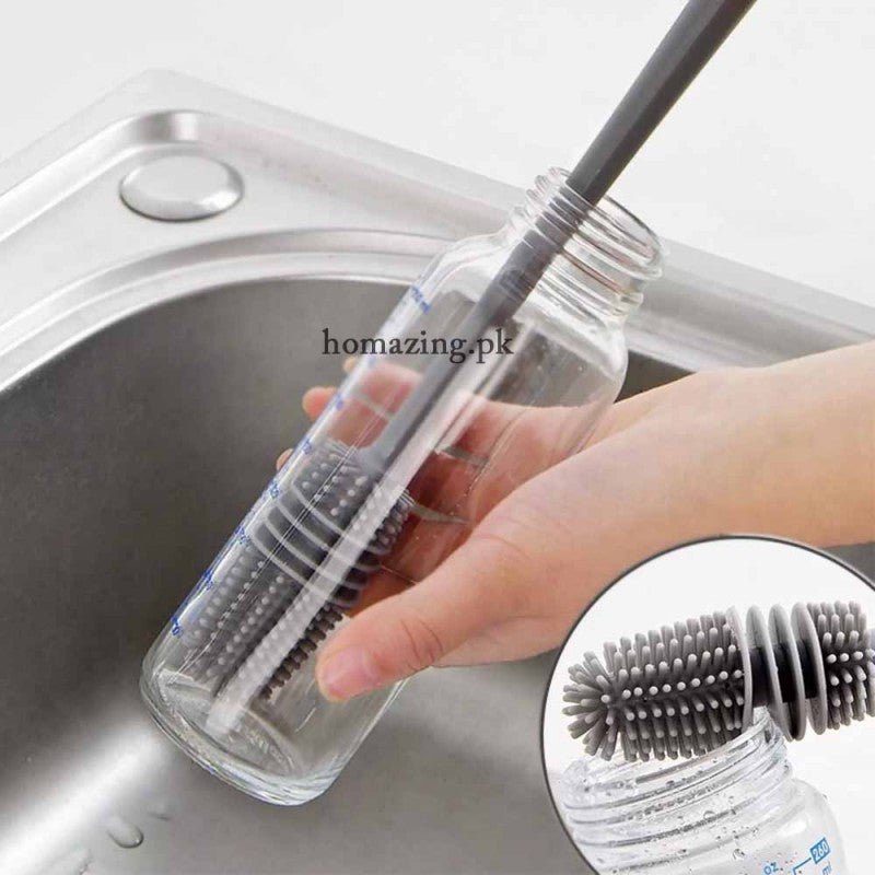 Silicone Bottle Cleaning Brush With Long Handle