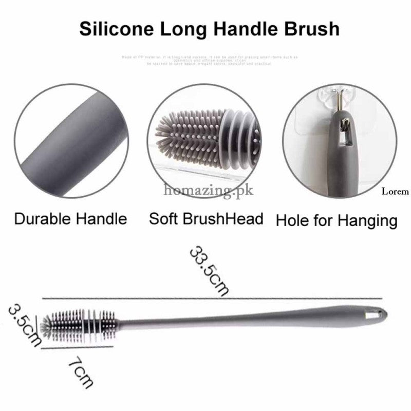 Silicone Bottle Cleaning Brush With Long Handle