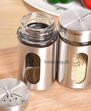 Stainless Steel Spice Jar With Rotate Cover