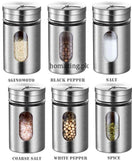 Stainless Steel Spice Jar With Rotate Cover