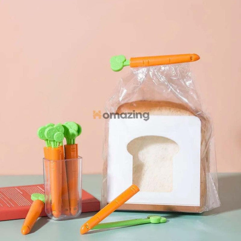 5PCS Food Sealing Clip Carrot Shape