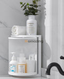 360° Rotatable Corner Bathroom Storage Organizer