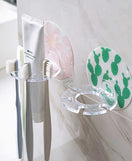 Toothbrush & Paste Holder Wall-Mounted Round Shape