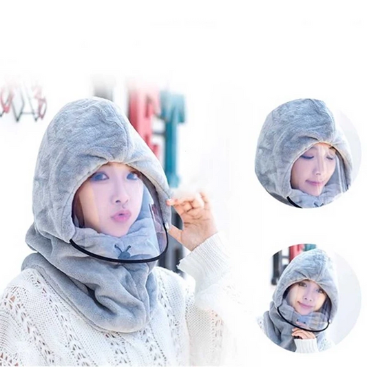 Cute Winter Hedging Face Mask Cap
