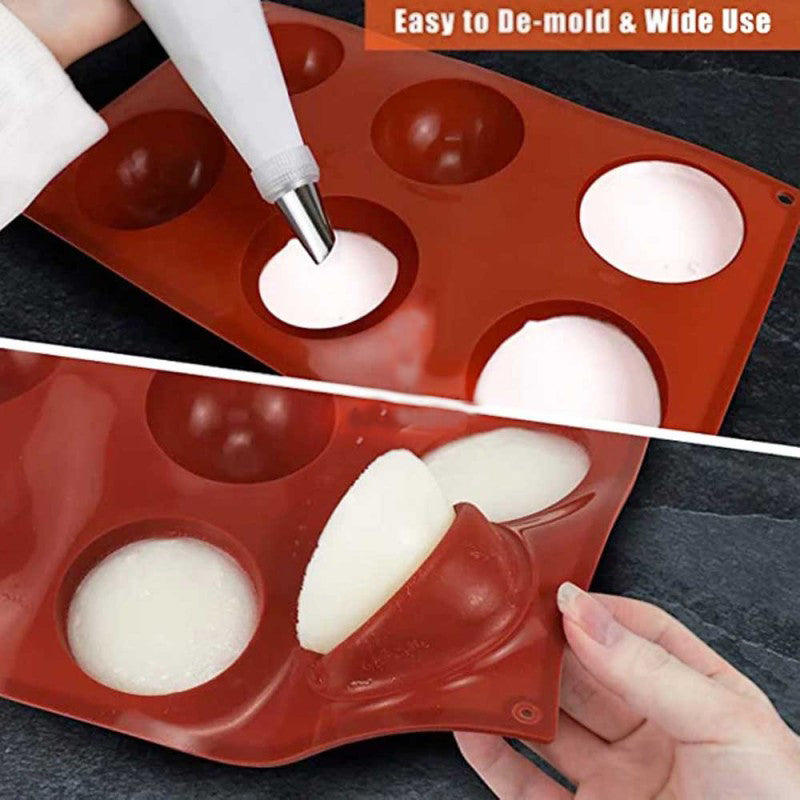 6 Slot Silicone Chocolate Baking Mold