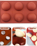 6 Slot Silicone Chocolate Baking Mold