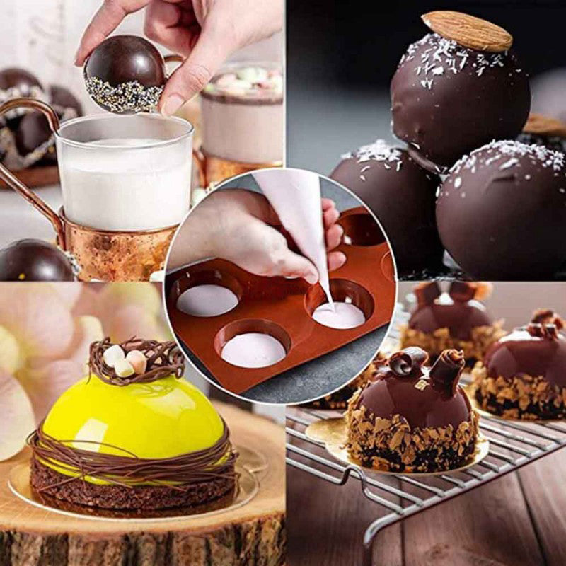 6 Slot Silicone Chocolate Baking Mold