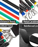 11Pcs Fitness Resistance Bands Set