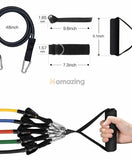 11Pcs Fitness Resistance Bands Set