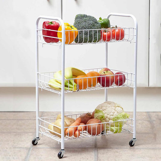 3-Tier Removable Storage Trolley Rack