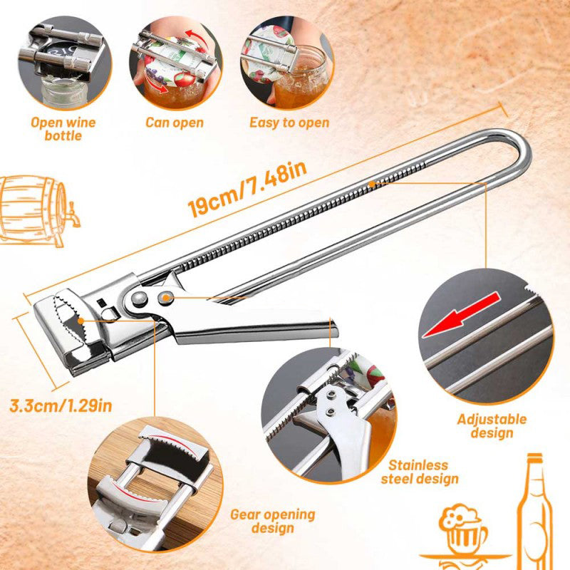 Adjustable Can Opener Stainless Steel