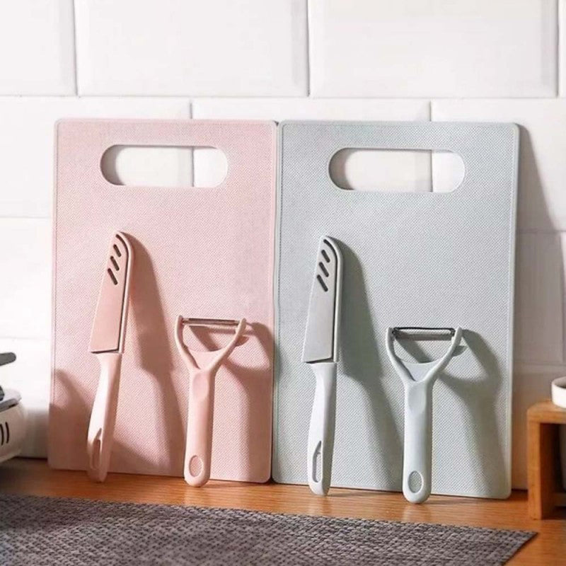 3 in 1 Fruit Knife Peeler & Cutting Board Set