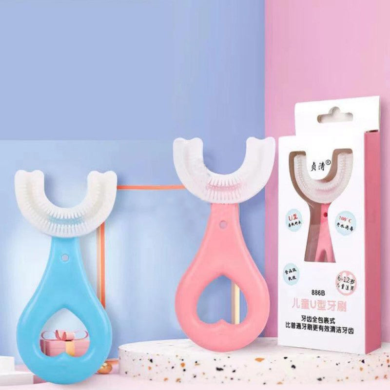 Silicone Baby Toothbrush U Shaped 360 Degree