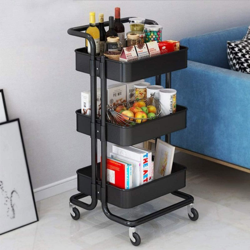 3 Tier Trolley Storage Rack With Wheel
