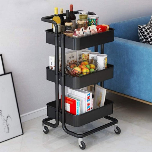 3 Tier Trolley Storage Rack With Wheel
