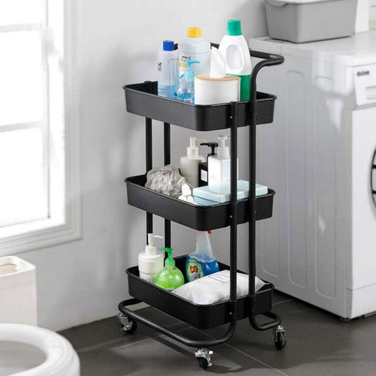 3 Tier Trolley Storage Rack With Wheel