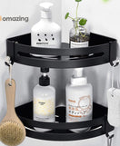 Bathroom Corner Shelf Organizer With Hook