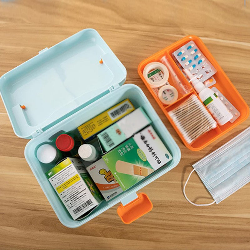 First Aid Medicine Storage Box Double Layer