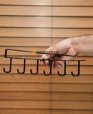 Cabinet Under Shelf 6 Hooks Iron Hanging Rack