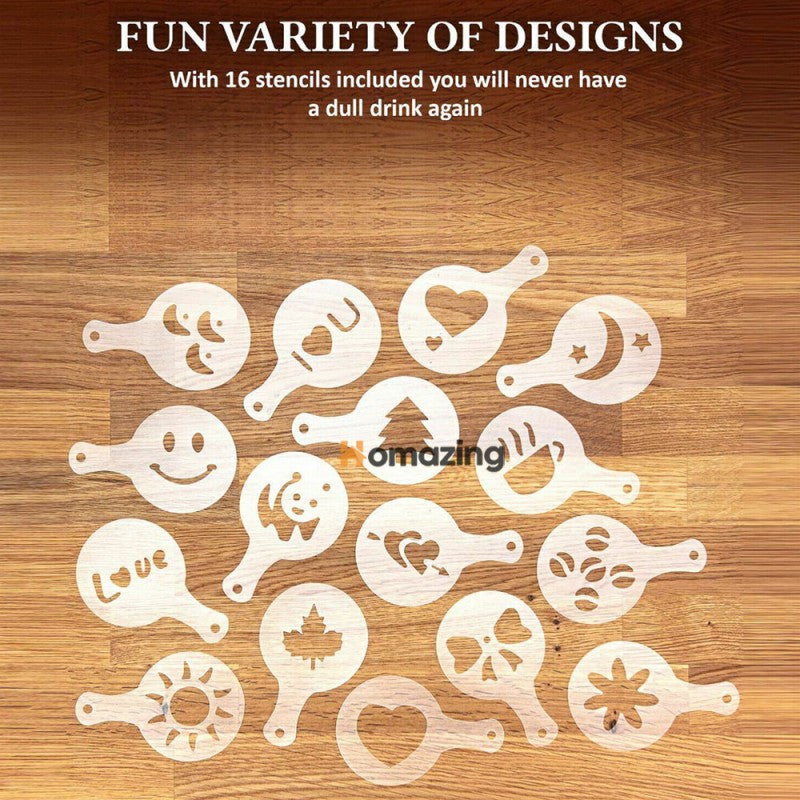 Coffee Stencil Template Set Pack Of 16Pcs