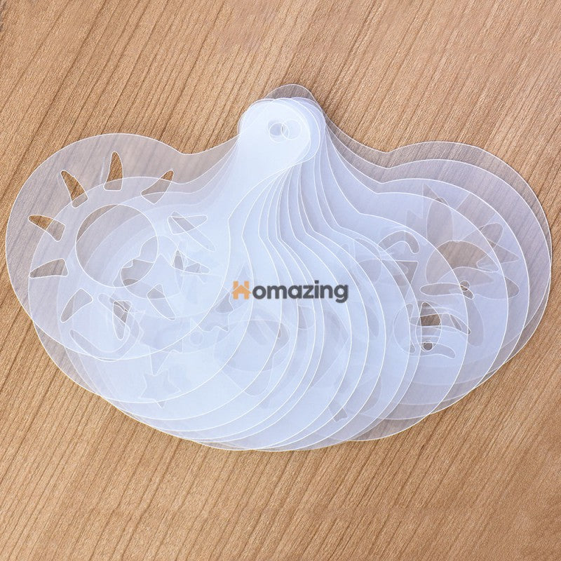 Coffee Stencil Template Set Pack Of 16Pcs