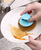 Handle Steel Scrubber Pad