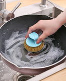 Handle Steel Scrubber Pad