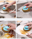 Handle Steel Scrubber Pad