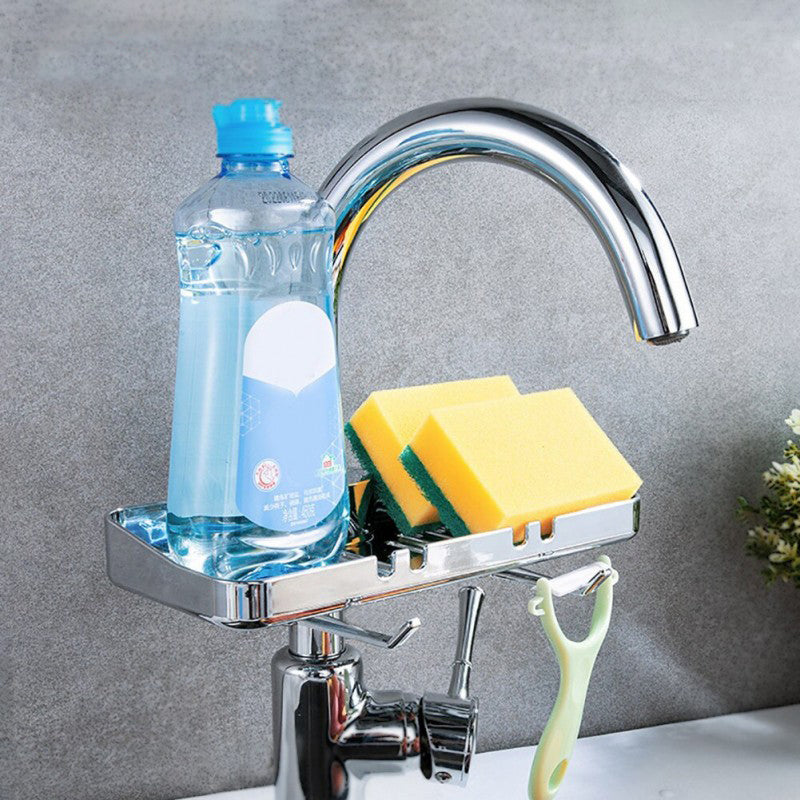 Sink Faucet Hanging Storage Rack Steel