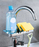 Sink Faucet Hanging Storage Rack Steel