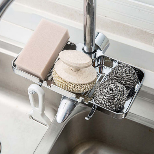 Sink Faucet Hanging Storage Rack Steel