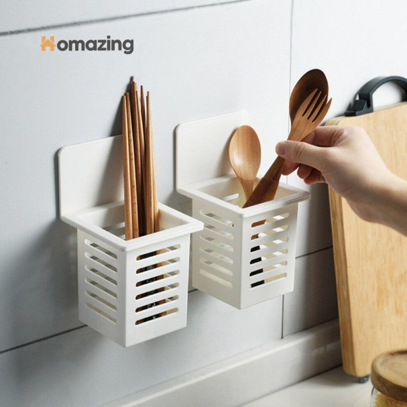 Kitchen Utensil Storage Holder Wall Mounted