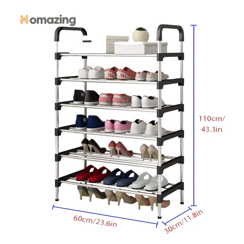 6 Layer Steel Shoe Rack Organizer