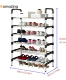 6 Layer Steel Shoe Rack Organizer