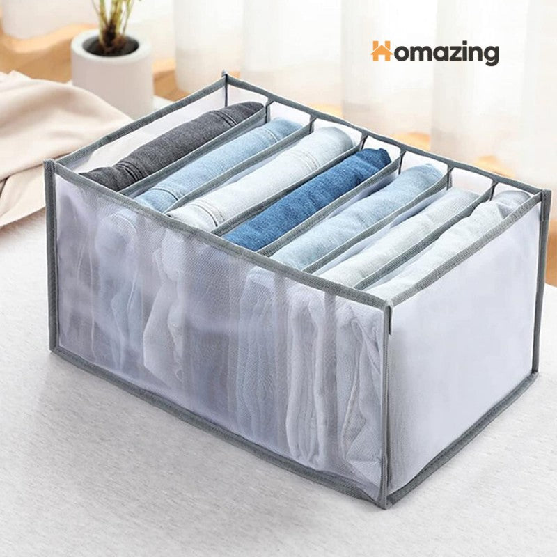 7 Compartments Pants Shirts Storage Clothes Box